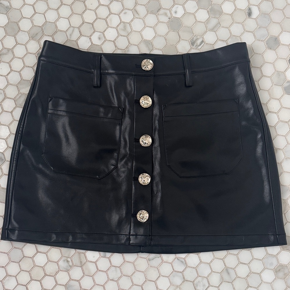 Favorite Daughter faux leather mini skirt